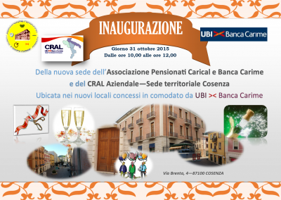 Inaugurazione Nuova Sede 31 ottobre 2015